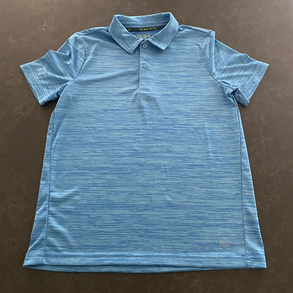 Tek Gear Boys Blue Polo Shirt (Size 14/16) - Never Worn